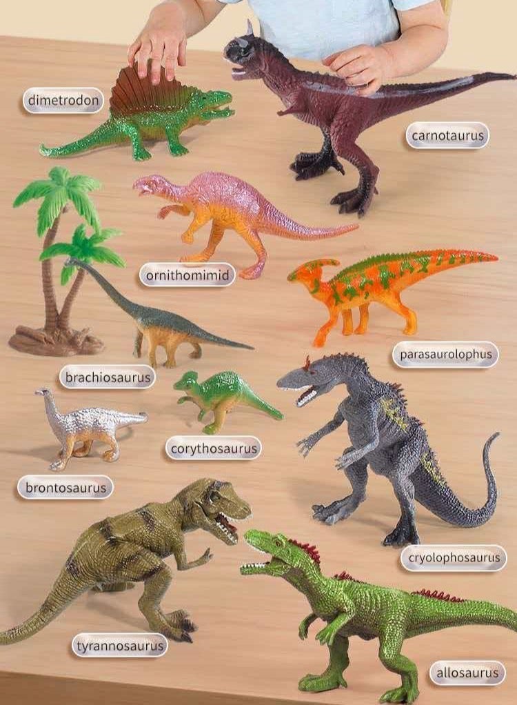 مجموعة ألعاب حديقة ديناصورات مكونة من 137 قطعة ألعاب بناء واقعية من العصر ما قبل التاريخ هدية تعليمية إبداعية للأطفال من عمر 3 سنوات فما فوق (مجموعة نماذج حيوانات) - Image 5